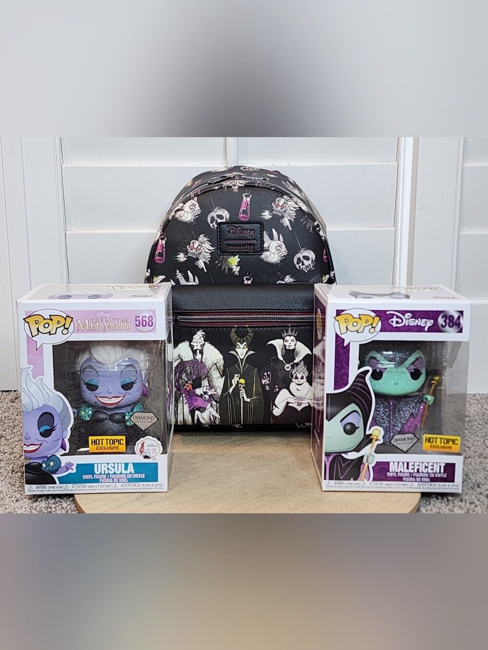 Disney Villains Loungefly Mini Backpack, Ursula & Maleficent Exclusive Funko Pop
